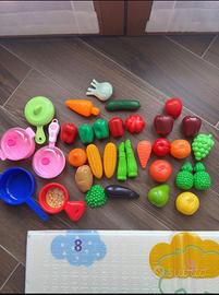 Set gioco 33 pezzi frutta e verdura, pentoline