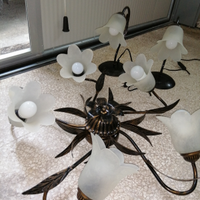 Lampadario camera da letto con bajour