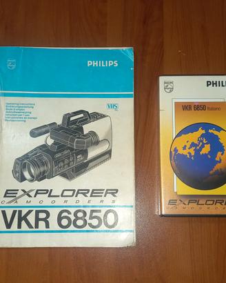 LIBRO + VHS ISTRUZIONI TELECAMERA PHILIPS VKR 6850