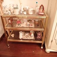 carrello metallo e vetro