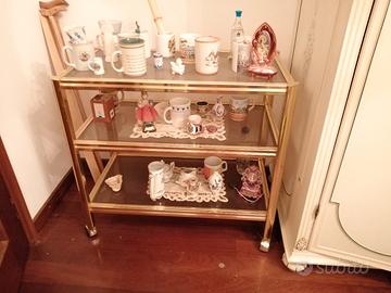 carrello metallo e vetro