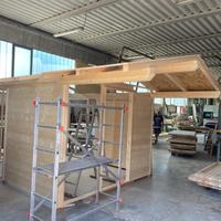 Casetta da Giardino in Legno Nuova 5x3 con Veranda