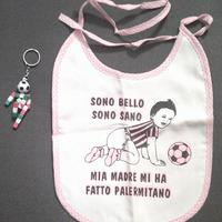 Bavaglino rosanero e portachiavi Italia 90