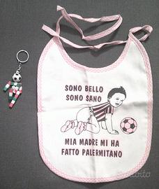 Bavaglino rosanero e portachiavi Italia 90