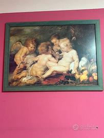 Quadro con putti stile classico 82x56 cm