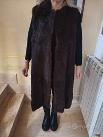 pelliccia vera smanicata tg 46 come nuova