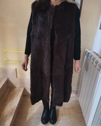 pelliccia vera smanicata tg 46 come nuova