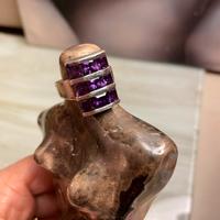 Anello argento e ametista