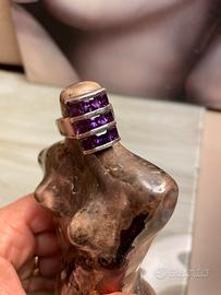 Anello argento e ametista