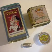 Set scatole latta vintage Venchi, Fiocchi, Madras
