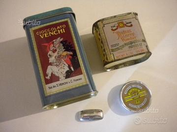 Set scatole latta vintage Venchi, Fiocchi, Madras