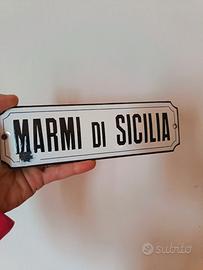 Targa smaltata vintage