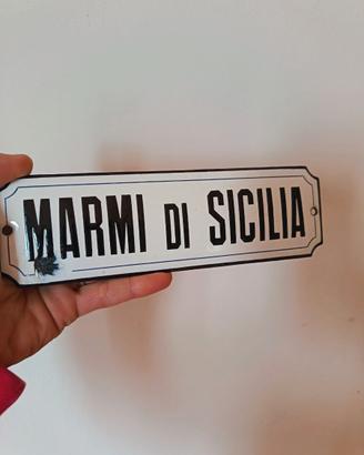 Targa smaltata vintage