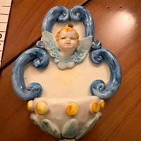 Acquasantiera in ceramica