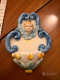 Acquasantiera in ceramica