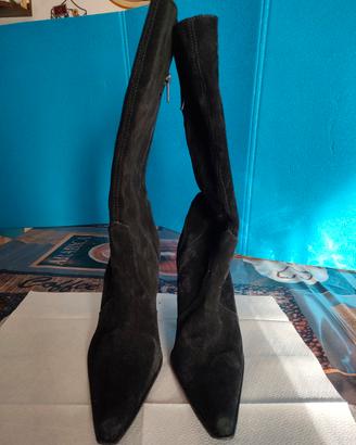 Stivali nero vero camoscio n.36