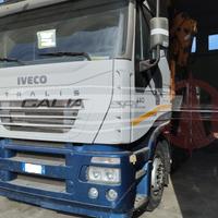 Iveco Stralis 480 4 assi cassone fisso + gru Effer