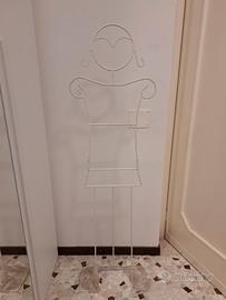 Indossatore donna / Servo muto in acciaio bianco