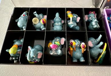 Set elefantini, fantasmini, corvi kinder sorpresa