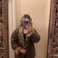 Montone Conbipel vera pelle marrone con pelliccia