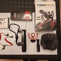 Rode Video Micro + Neewer Supporto Smartphone