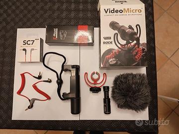 Rode Video Micro + Neewer Supporto Smartphone