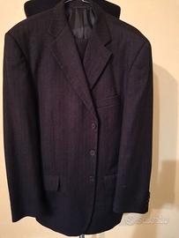 completo classico uomo gessato grigio tg 52