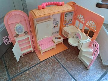 Mattel Barbie casa valigia Bed & Bath 1998