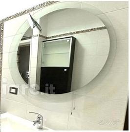 Specchio per bagno rotondo diam.95 cm con luce
