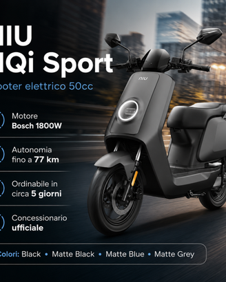 NIU NQi Sport Standard Range - NUOVO