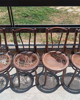 Lotto 4 sedie tipo thonet antiche Palermo 