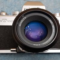 Reflex Minolta SRT 100X + obiettivi 50mm/60-300mm