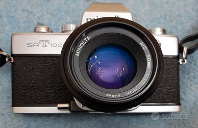 Reflex Minolta SRT 100X + obiettivi 50mm/60-300mm