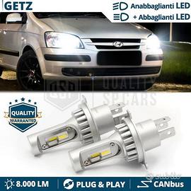 Lampade LED H4 Per Fari HYUNDAI GETZ 6500K 8000LM