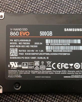 Samsung 860 EVO 500GB SATA 2.5" – Pari al nuovo