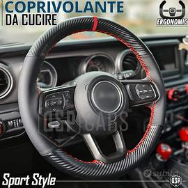 COPRIVOLANTE Auto da Cucire Pelle e Cuciture ROSSE