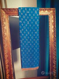 Sciarpa Blu Elettrico Misto Seta Morbidissima