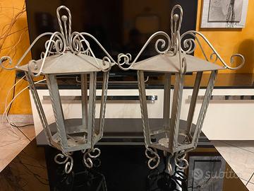 Coppia di Lanterne in ferro battuto