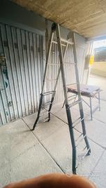 Scala in ferro tenuta bene biaco e nera da 3 metri