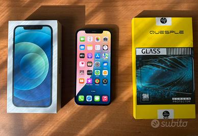 IPhone 12 Blu 128gb + 2 pellicole in vetro nuove