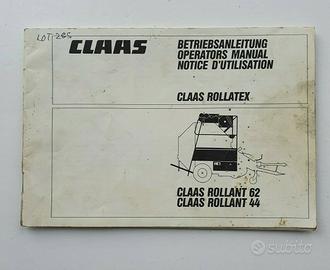 Claas ROLLATEX uso manutenzione per ROLLANT 44/62