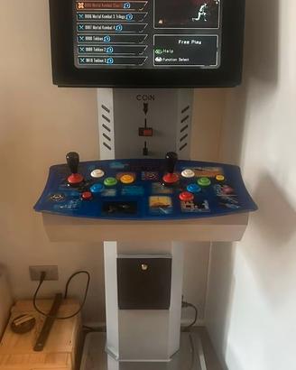 Videogioco cabinato metallo anni 90 con gettoniera