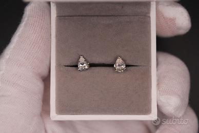 orecchini donna moissanite e argento925 (0.5ct)
