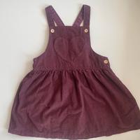 Vestito bimba Bordeaux costine strette