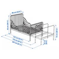 Letto ikea allungabile nero