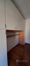 armadio a ponte in legno (senza letto) con cassett