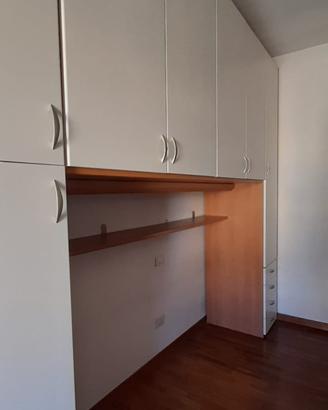 armadio a ponte in legno (senza letto) con cassett
