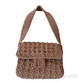 borsa pochette manico spalla elegante chic beige