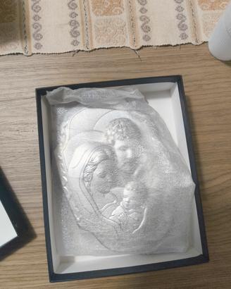 Quadretto argento  Sacra Famiglia
