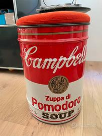 Sgabello Cambpell Soup di Andy Warhol, Dino Gavina